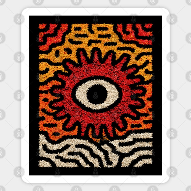 Primal Sun God | The Cosmic Eye Tapestry Magnet by TuncGK